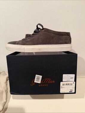 Good Man Brand Men's Charcoal Suede Low-Top Sneakers
